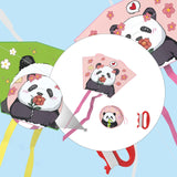 Maxbell Panda Kite Portable Boys Girls Flying Toy for Outdoor Game Grassland Garden Pink