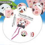 Maxbell Panda Kite Portable Boys Girls Flying Toy for Outdoor Game Grassland Garden Pink