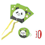 Maxbell Panda Kite Portable Boys Girls Flying Toy for Outdoor Game Grassland Garden Green
