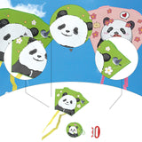 Maxbell Panda Kite Portable Boys Girls Flying Toy for Outdoor Game Grassland Garden Green