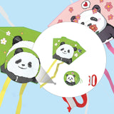 Maxbell Panda Kite Portable Boys Girls Flying Toy for Outdoor Game Grassland Garden Green