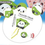 Maxbell Panda Kite Portable Boys Girls Flying Toy for Outdoor Game Grassland Garden Green