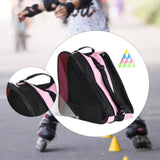 Maxbell Kids Roller Skate Bag 3 Layers Practical Wear Resistant Inline Skate Carrier Pink