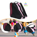 Maxbell Kids Roller Skate Bag 3 Layers Practical Wear Resistant Inline Skate Carrier Pink