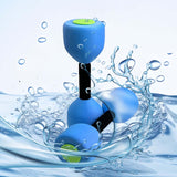 Maxbell Aquatic Dumbbell Pool Resistance Swim Training Fitness Barbell Water Aerobic Blue Black Buckle