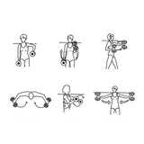 Maxbell Aquatic Dumbbell Pool Resistance Swim Training Fitness Barbell Water Aerobic Blue Black Buckle