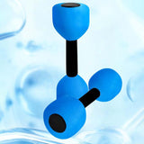 Maxbell Aquatic Dumbbell Pool Resistance Swim Training Fitness Barbell Water Aerobic Blue Black Buckle