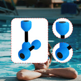 Maxbell Aquatic Dumbbell Pool Resistance Swim Training Fitness Barbell Water Aerobic Blue Black Buckle
