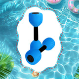 Maxbell Aquatic Dumbbell Pool Resistance Swim Training Fitness Barbell Water Aerobic Blue Black Buckle