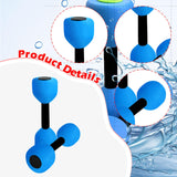 Maxbell Aquatic Dumbbell Pool Resistance Swim Training Fitness Barbell Water Aerobic Blue Black Buckle