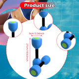 Maxbell Aquatic Dumbbell Pool Resistance Swim Training Fitness Barbell Water Aerobic Blue Green Buckle