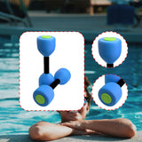 Maxbell Aquatic Dumbbell Pool Resistance Swim Training Fitness Barbell Water Aerobic Blue Green Buckle