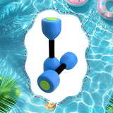 Maxbell Aquatic Dumbbell Pool Resistance Swim Training Fitness Barbell Water Aerobic Blue Green Buckle