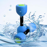 Maxbell Aquatic Dumbbell Pool Resistance Swim Training Fitness Barbell Water Aerobic Blue Green Buckle