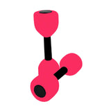 Maxbell Aquatic Dumbbell Pool Resistance Swim Training Fitness Barbell Water Aerobic Red Black Buckle