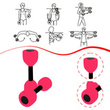 Maxbell Aquatic Dumbbell Pool Resistance Swim Training Fitness Barbell Water Aerobic Red Black Buckle