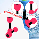 Maxbell Aquatic Dumbbell Pool Resistance Swim Training Fitness Barbell Water Aerobic Red Black Buckle
