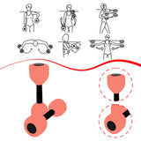 Maxbell Aquatic Dumbbell Pool Resistance Swim Training Fitness Barbell Water Aerobic Pink Black Buckle
