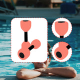 Maxbell Aquatic Dumbbell Pool Resistance Swim Training Fitness Barbell Water Aerobic Pink Black Buckle