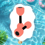 Maxbell Aquatic Dumbbell Pool Resistance Swim Training Fitness Barbell Water Aerobic Pink Black Buckle