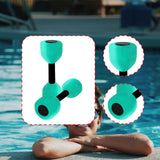 Maxbell Aquatic Dumbbell Pool Resistance Swim Training Fitness Barbell Water Aerobic Lake Blue Green Black Buckle