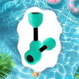 Maxbell Aquatic Dumbbell Pool Resistance Swim Training Fitness Barbell Water Aerobic Lake Blue Green Black Buckle