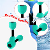 Maxbell Aquatic Dumbbell Pool Resistance Swim Training Fitness Barbell Water Aerobic Lake Blue Green Black Buckle