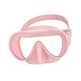 Maxbell Snorkel Diving Mask Waterproof with Nose Cover for Outdoor Water Sports Pool Pink