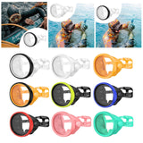 Maxbell Snorkel Diving Mask No Fogging Comfortable Portable Oval Glass Scuba Goggles black white