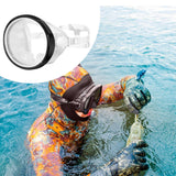Maxbell Snorkel Diving Mask No Fogging Comfortable Portable Oval Glass Scuba Goggles black white