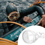 Maxbell Snorkel Diving Mask No Fogging Comfortable Portable Oval Glass Scuba Goggles white