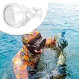 Maxbell Snorkel Diving Mask No Fogging Comfortable Portable Oval Glass Scuba Goggles white