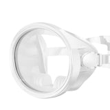 Maxbell Snorkel Diving Mask No Fogging Comfortable Portable Oval Glass Scuba Goggles white