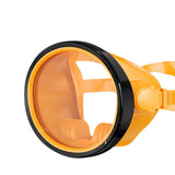 Maxbell Snorkel Diving Mask No Fogging Comfortable Portable Oval Glass Scuba Goggles orange black