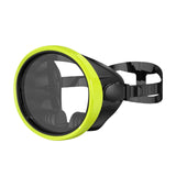 Maxbell Snorkel Diving Mask No Fogging Comfortable Portable Oval Glass Scuba Goggles fluorescent yellow