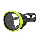 Maxbell Snorkel Diving Mask No Fogging Comfortable Portable Oval Glass Scuba Goggles fluorescent yellow