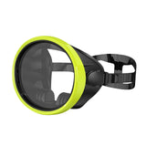 Maxbell Snorkel Diving Mask No Fogging Comfortable Portable Oval Glass Scuba Goggles fluorescent yellow