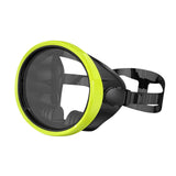Maxbell Snorkel Diving Mask No Fogging Comfortable Portable Oval Glass Scuba Goggles fluorescent yellow