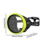 Maxbell Snorkel Diving Mask No Fogging Comfortable Portable Oval Glass Scuba Goggles fluorescent yellow