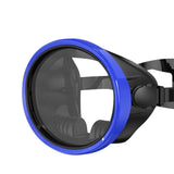 Maxbell Snorkel Diving Mask No Fogging Comfortable Portable Oval Glass Scuba Goggles blue