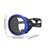 Maxbell Snorkel Diving Mask No Fogging Comfortable Portable Oval Glass Scuba Goggles blue