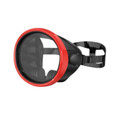 Maxbell Snorkel Diving Mask No Fogging Comfortable Portable Oval Glass Scuba Goggles red