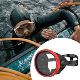 Maxbell Snorkel Diving Mask No Fogging Comfortable Portable Oval Glass Scuba Goggles red