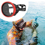 Maxbell Snorkel Diving Mask No Fogging Comfortable Portable Oval Glass Scuba Goggles red