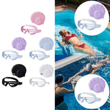 Maxbell Swimmer Glasses with Swim Cap Swimming Glasses Swim Eyewear Swimming Goggles Pink