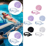 Maxbell Swimmer Glasses with Swim Cap Swimming Glasses Swim Eyewear Swimming Goggles Pink