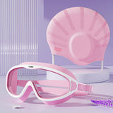 Maxbell Swimmer Glasses with Swim Cap Swimming Glasses Swim Eyewear Swimming Goggles Pink