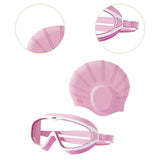 Maxbell Swimmer Glasses with Swim Cap Swimming Glasses Swim Eyewear Swimming Goggles Pink