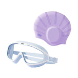 Maxbell Swimmer Glasses with Swim Cap Swimming Glasses Swim Eyewear Swimming Goggles Violet