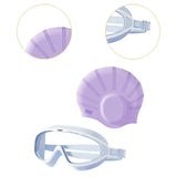Maxbell Swimmer Glasses with Swim Cap Swimming Glasses Swim Eyewear Swimming Goggles Violet